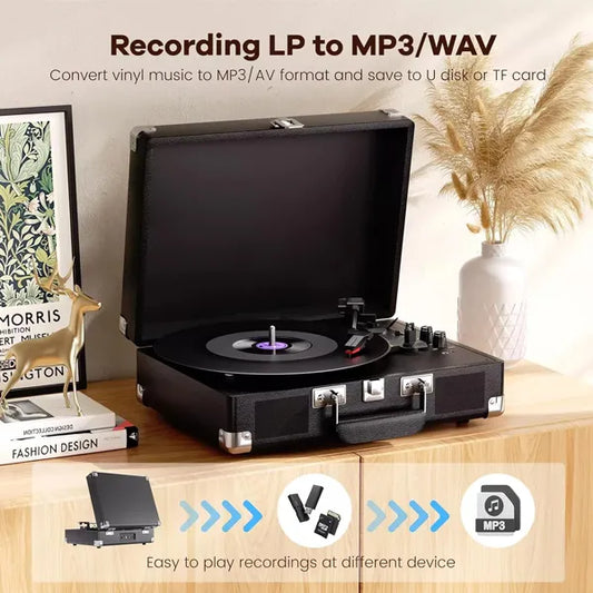 BeboBeat Record Player With Speakers