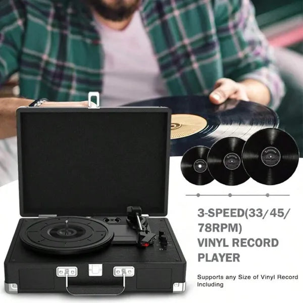BeboBeat Record Player With Speakers