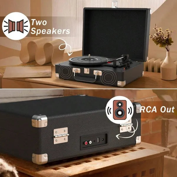 BeboBeat Record Player With Speakers