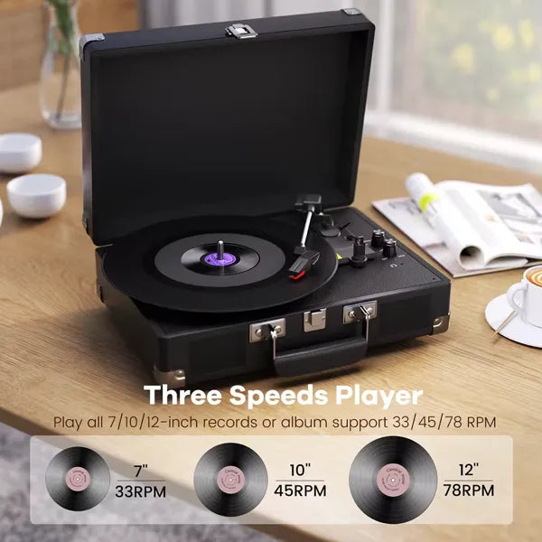 BeboBeat Record Player With Speakers