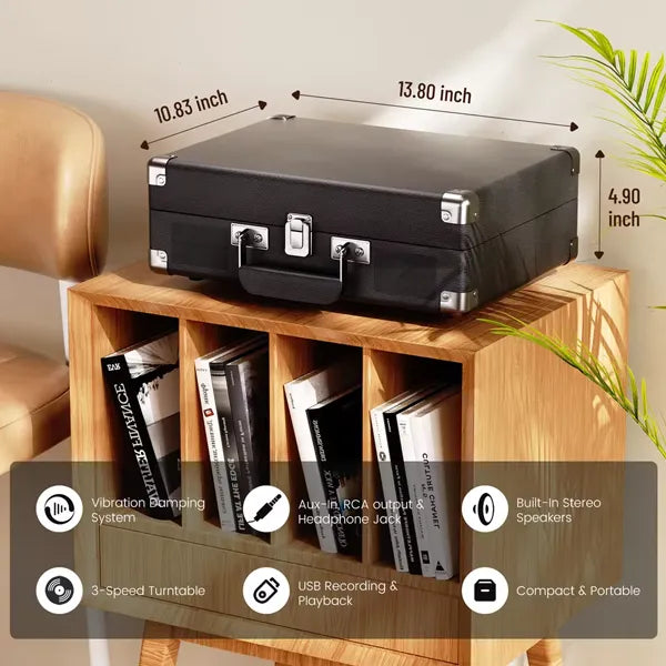 BeboBeat Record Player With Speakers