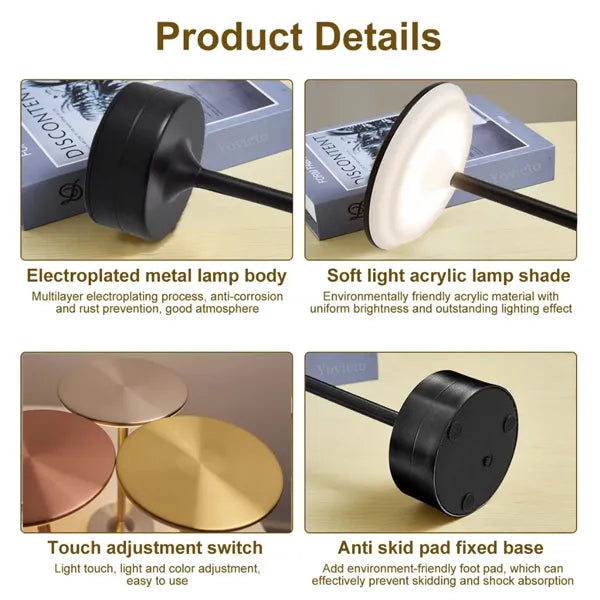 Glaroxa Cordless Table Lamp