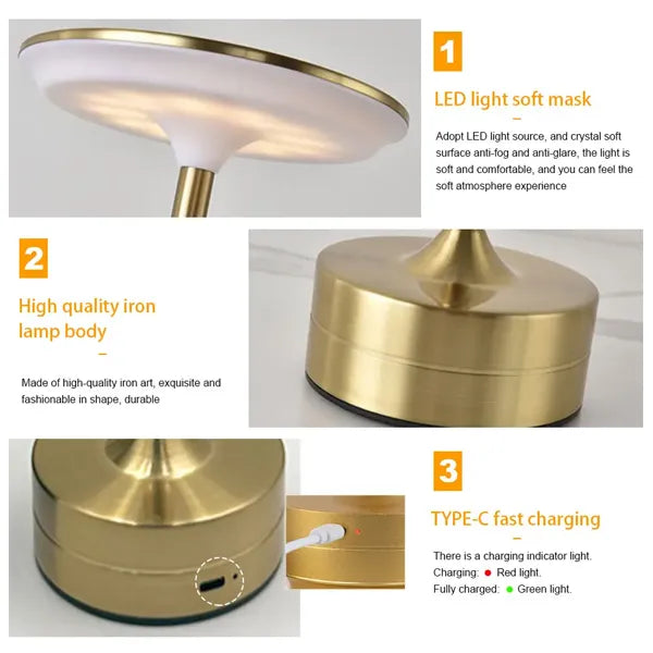 Glaroxa Cordless Table Lamp